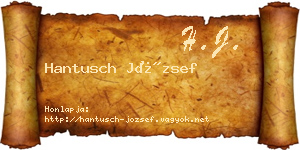 Hantusch József névjegykártya
